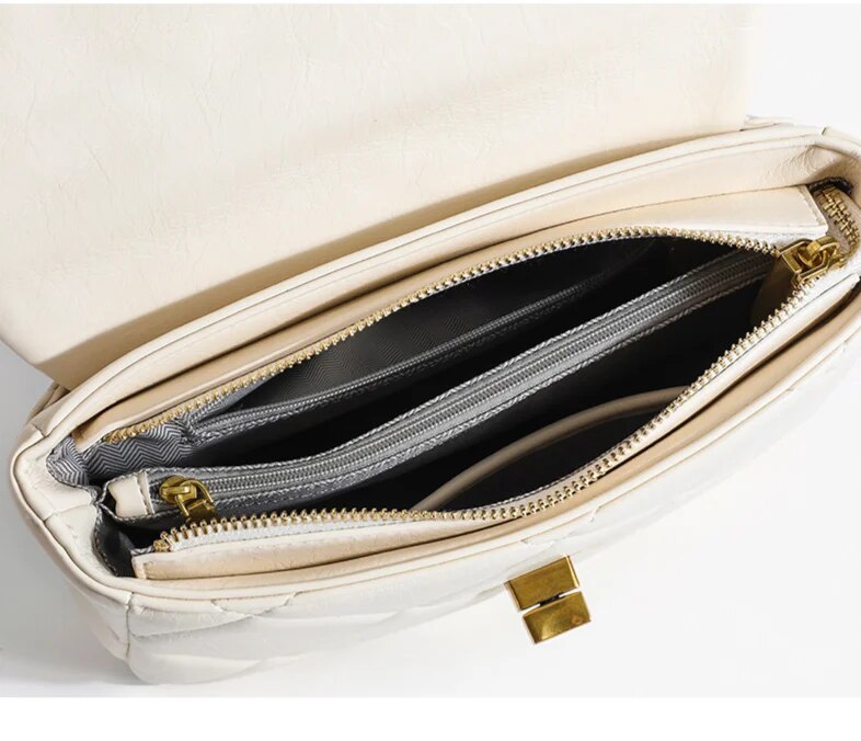 Women's Quilted Chain Crossbody Bag For Elegant Style_voghion.com
