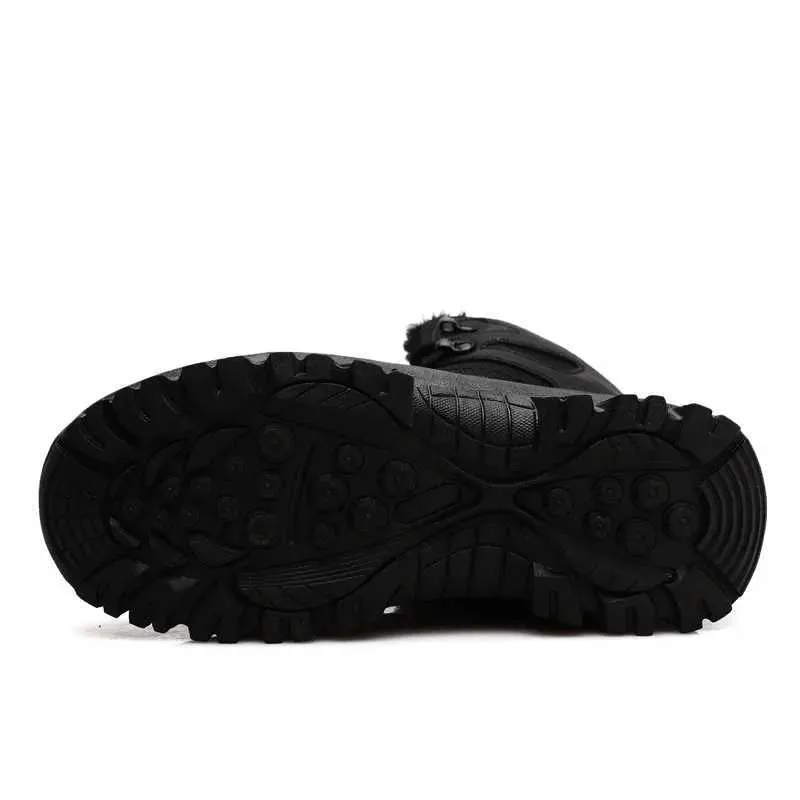 Stiefel Damen Schneestiefel Herren Plateaustiefel rutschfeste Winterpelz warme Schuhe wasserdichte Knöchelstiefel High Heels Größen 36-46 Paar T240906_voghion.com