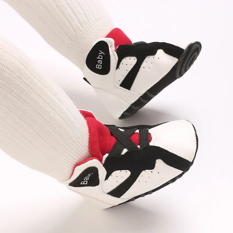 Muoti korkeavartiset vauvan pojat tytöt vauvan koripallo littlesprouts urheilukengät rento liukumaton ensiaskelkengät_voghion.com