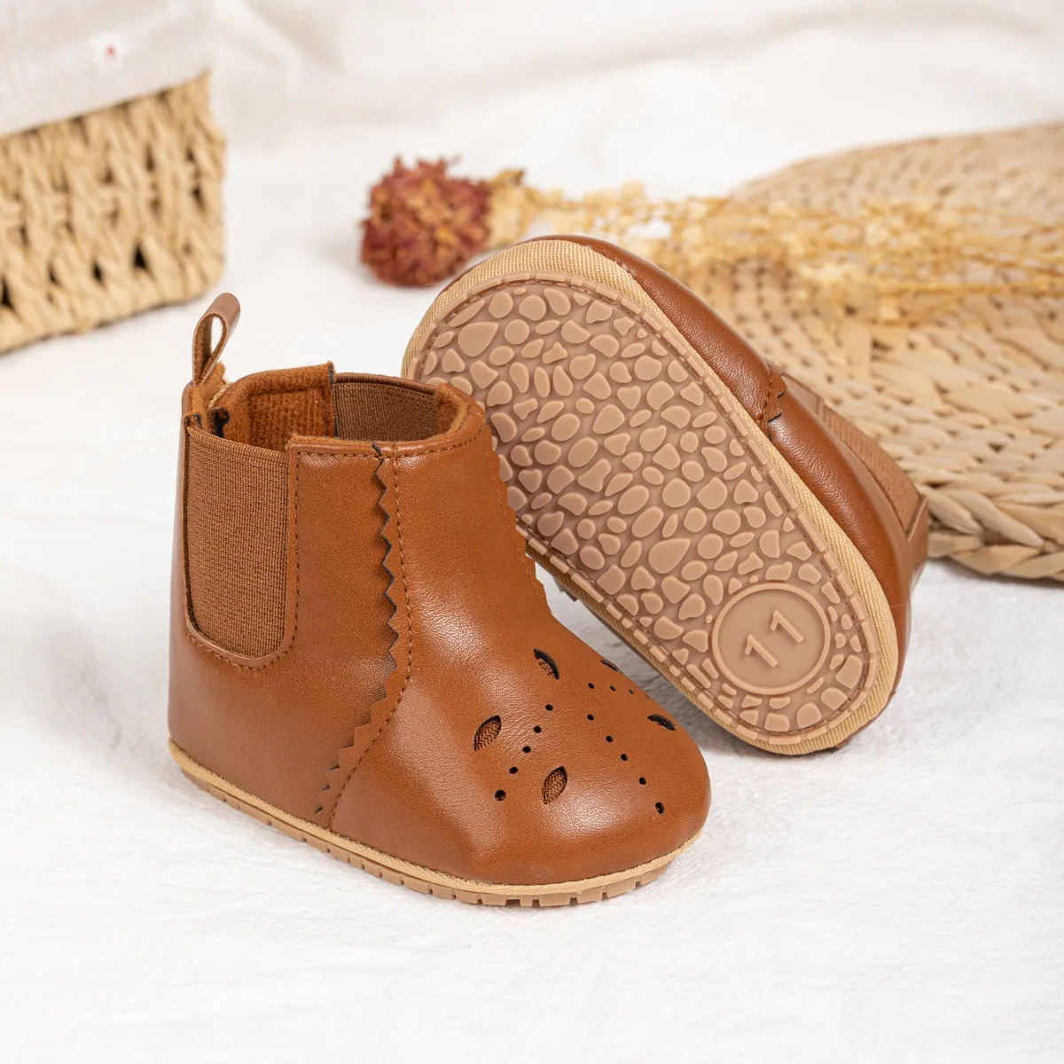 Muodikkaat vauvan saappaat, söpöt ja laadukkaat Littlesprouts-saappaat, pehmeät PU-liukuestepohjat, kevät ja syksy 0-18 kk_voghion.com