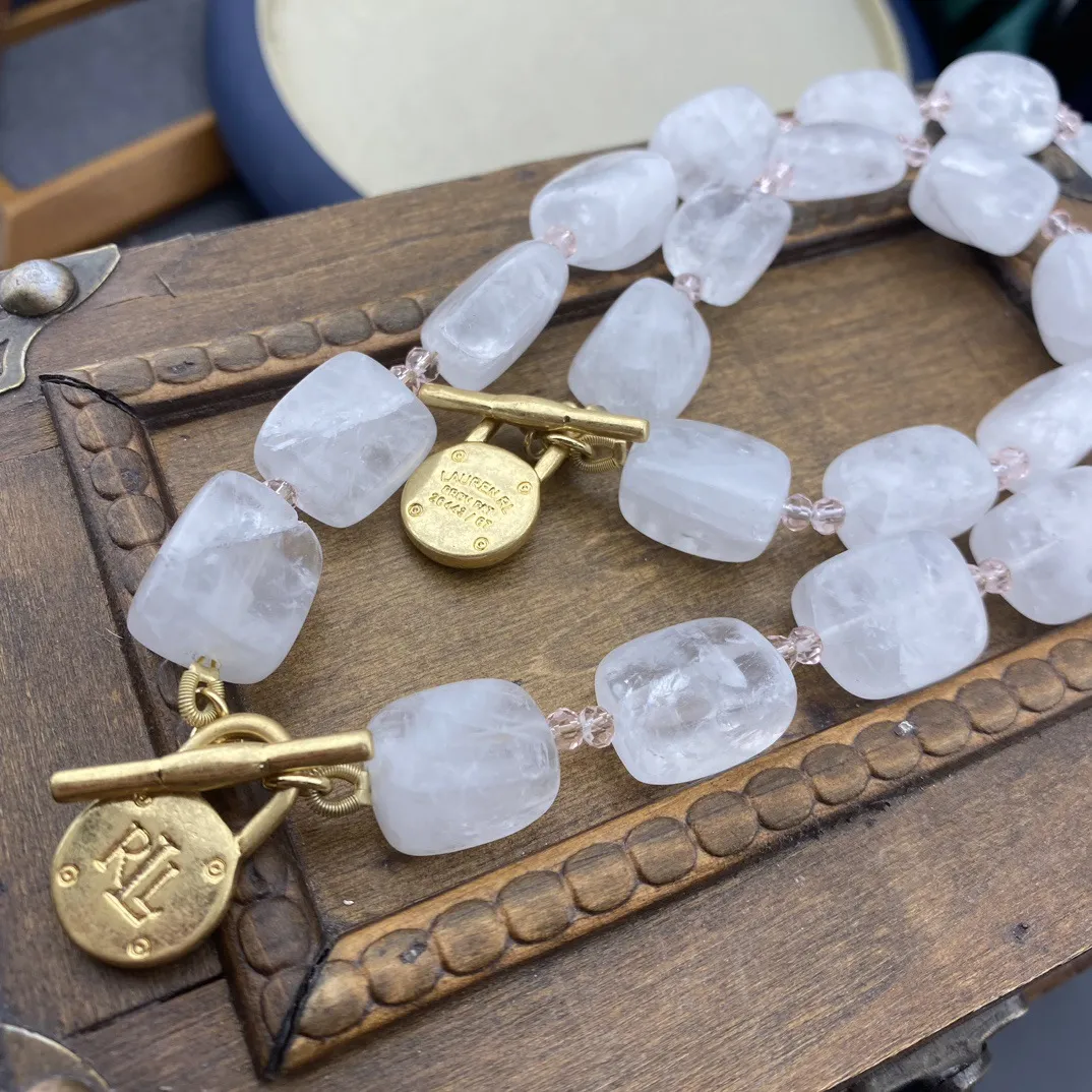 Chaînes 2024 Vintage Petite Boucle De Verrouillage Pierre Frais Et Raffiné Collier Plus Bracelet Ensemble_voghion.com