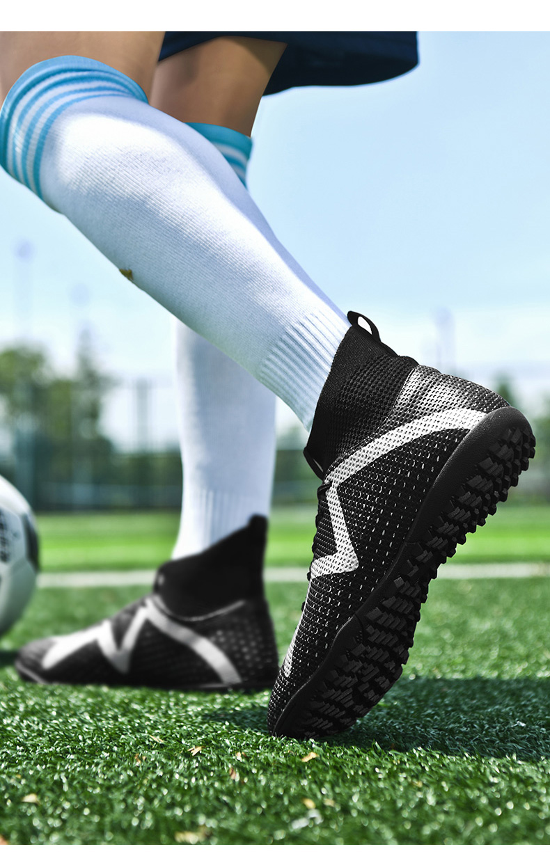 Ultralight Professional Men Long Spikes Ankle Training Football Boots Soccer Cleats Unisex Sports Shoes Non-Slip_voghion.com