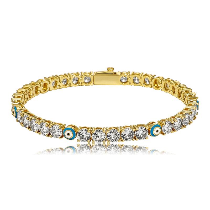 5mm Hip Hop Devil's Eye Zircon Tenniskette Volldiameter Bracelet Faarfbehalen Männer a Fraen Summer Accessoiren_voghion.com