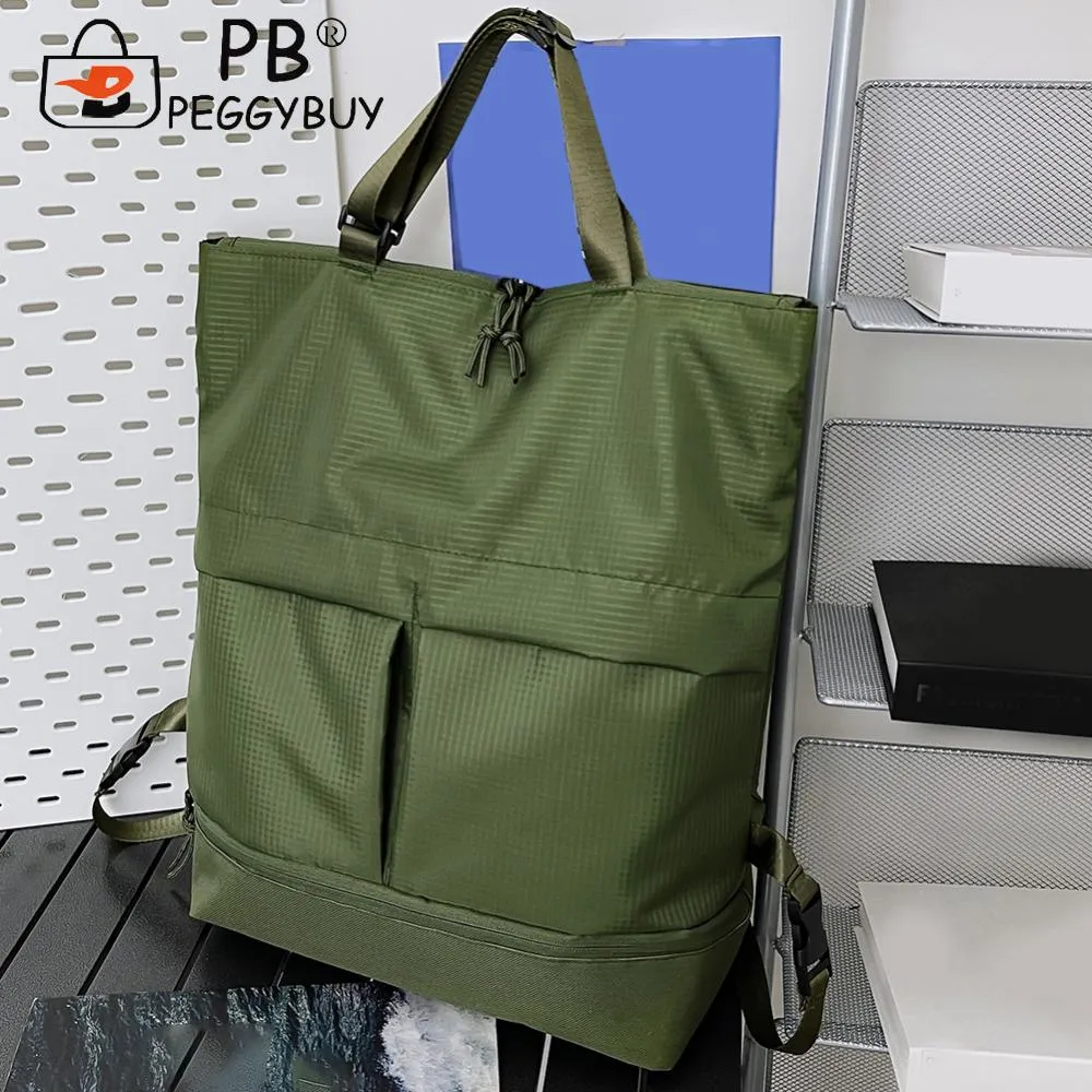 Unisex Travel Backbag Lightweight Women&Men Carry On Backpack Large Capacity Solid Colour Multifunctional Versatile_voghion.com