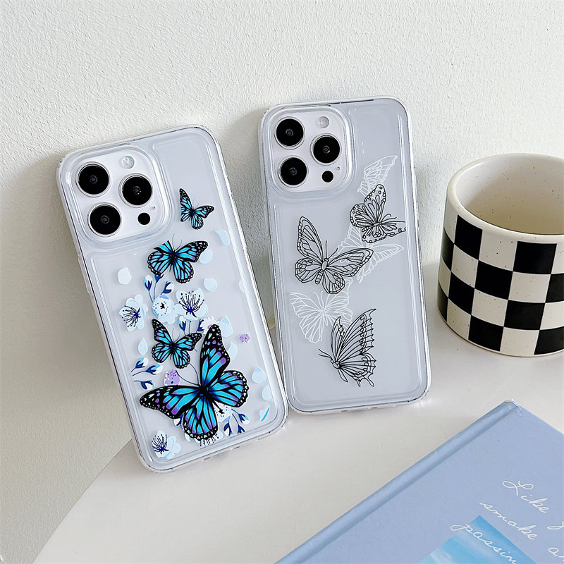 Butterfly Clear Shockproof Phone Case For Iphone Pro Max Plus_voghion.com