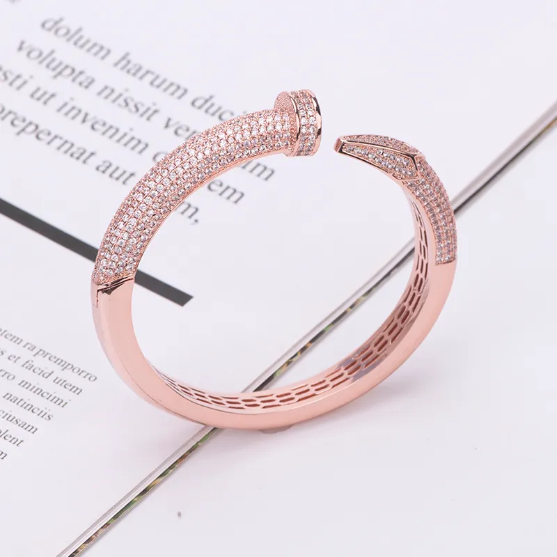 Jauna plata zelta sudraba unisex nagu aproce, pārklāta ar rotaslietām, aproces sievietēm, meitenēm, dāmām, rotaslietu dizaineru dzimšanas dienas rotaslietas_voghion.com