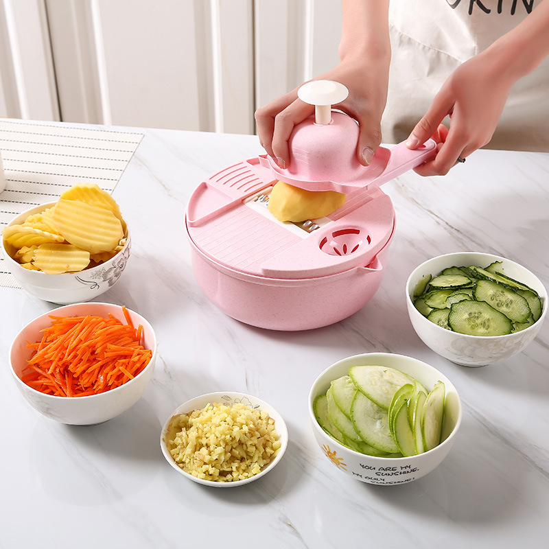 Kitchen Multifunctional Salad Utensils Vegetable Chopper Carrot Potato Manual Shredder Kitchen Cooking Vegetable Tools_voghion.com