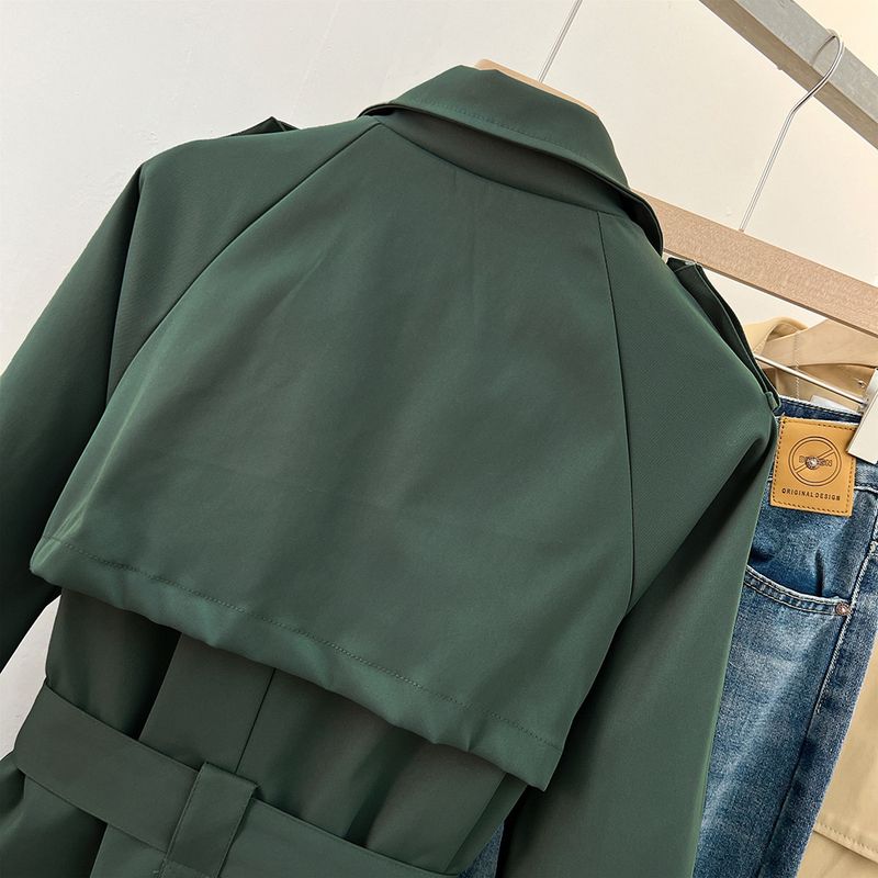 Dámské oblečení, britský styl, středně dlouhý trenčkot pro ženy, nové modely letos, oblíbené, malé, temperamentní, všestranné_voghion.com