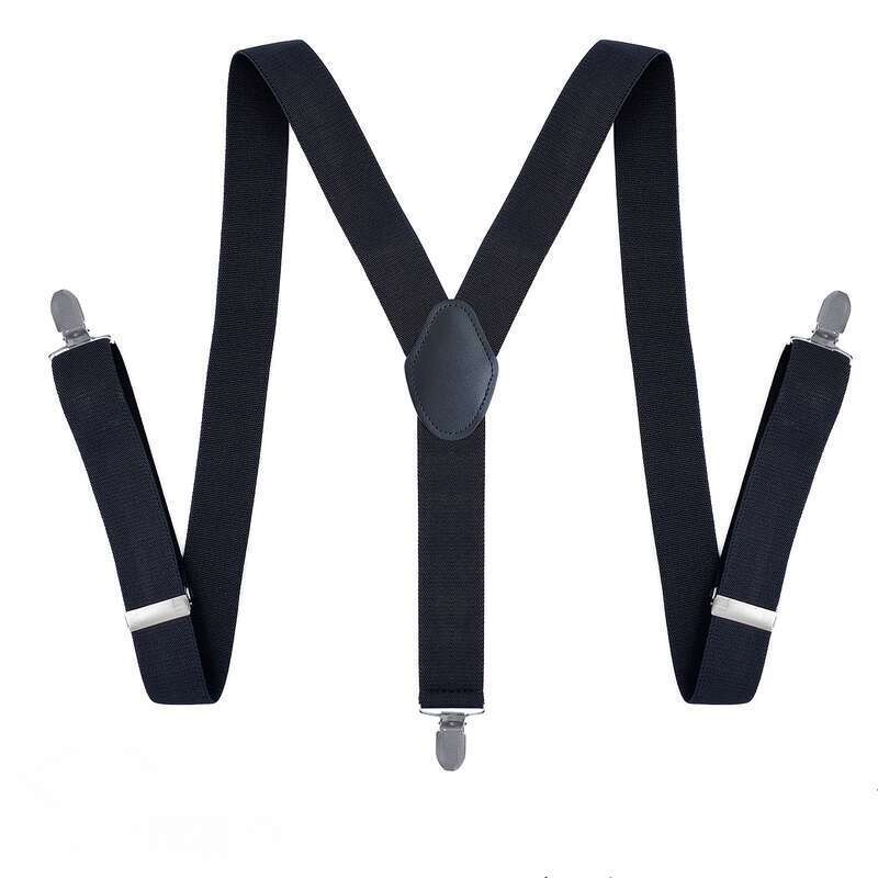 VOOTHOST Fashion Suspenders For Men Women 3.5cm Y-Back 3 Clips Adjustable Elastic Shirt Trouser Braces Strap Belt Gifts For Dad Husband F0210_voghion.com
