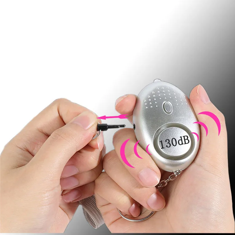 130db Egg Shape Self Defense Alarm Girl Women Security Protect Alert Personal Safety Scream Loud Keychain Alarms_voghion.com