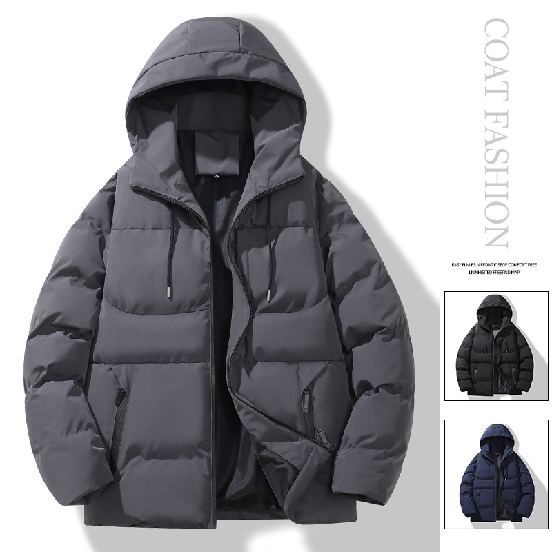 Vêtements pour hommes nouvelle veste matelassée en coton d'hiver veste matelassée en coton à capuche tendance pour hommes pour rester au chaud plus