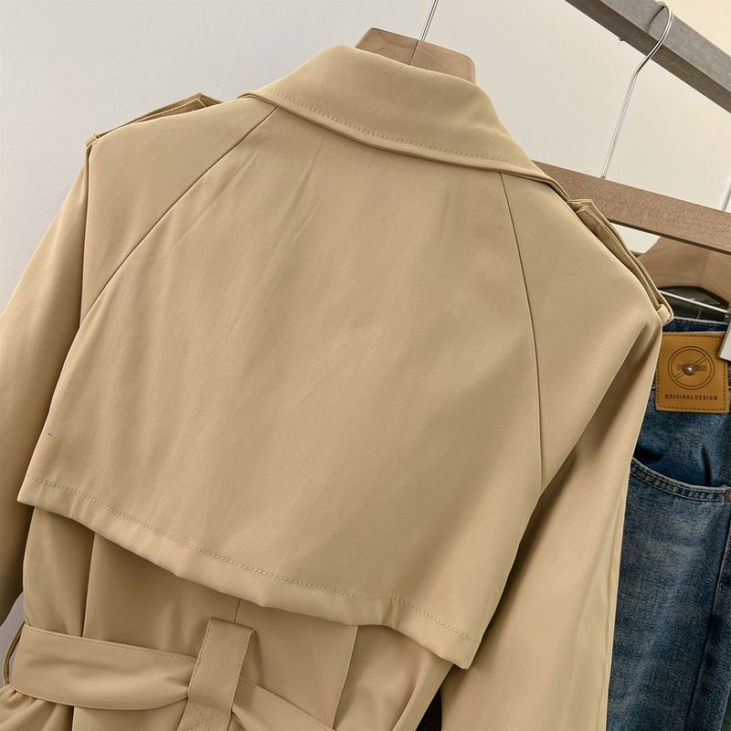 Dámské oblečení, britský styl, středně dlouhý trenčkot pro ženy, nové modely letos, oblíbené, malé, temperamentní, všestranné_voghion.com