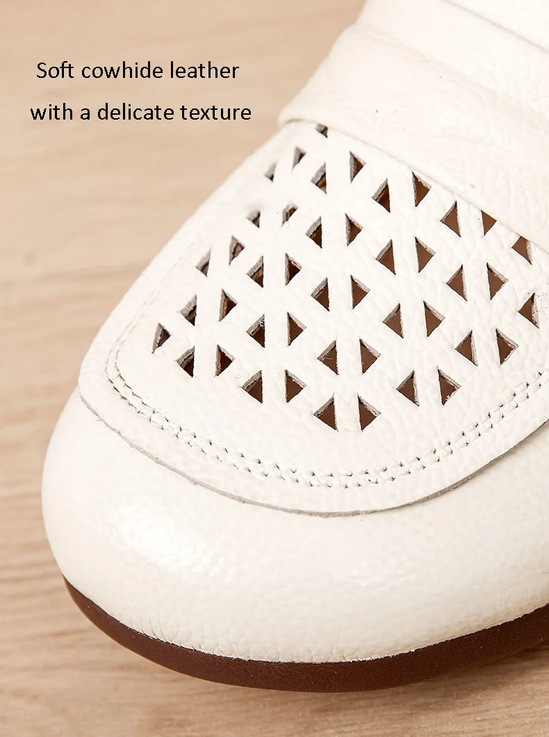 Comfortable Breathable Flat Loafer Shoes For Women Summer Design_voghion.com