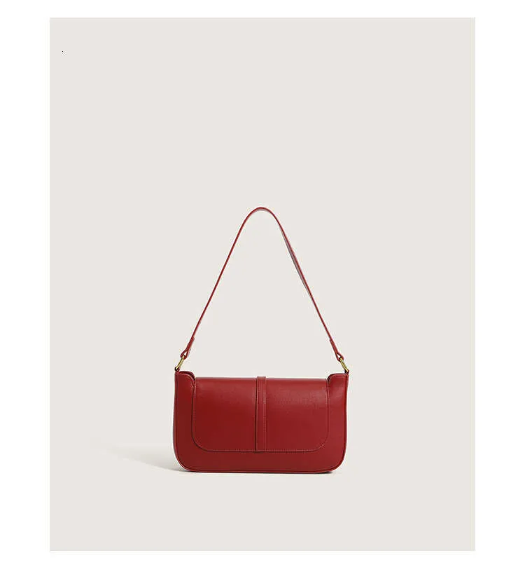 Rote Leder Schulter Mode Handtaschen Für Frauen 2024 Designer Kleine Weibliche Taschen Damen Geldbörse_voghion.com