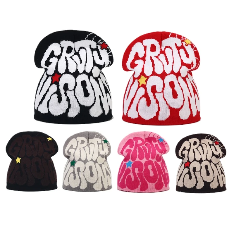 Winter Herbst gestrickte Wolle minus zwei Mütze Cargo Y2k Mütze für Männer Frauen Kanye Mützen Gorras Hombre Top halten warm Hut wind dicht_voghion.com