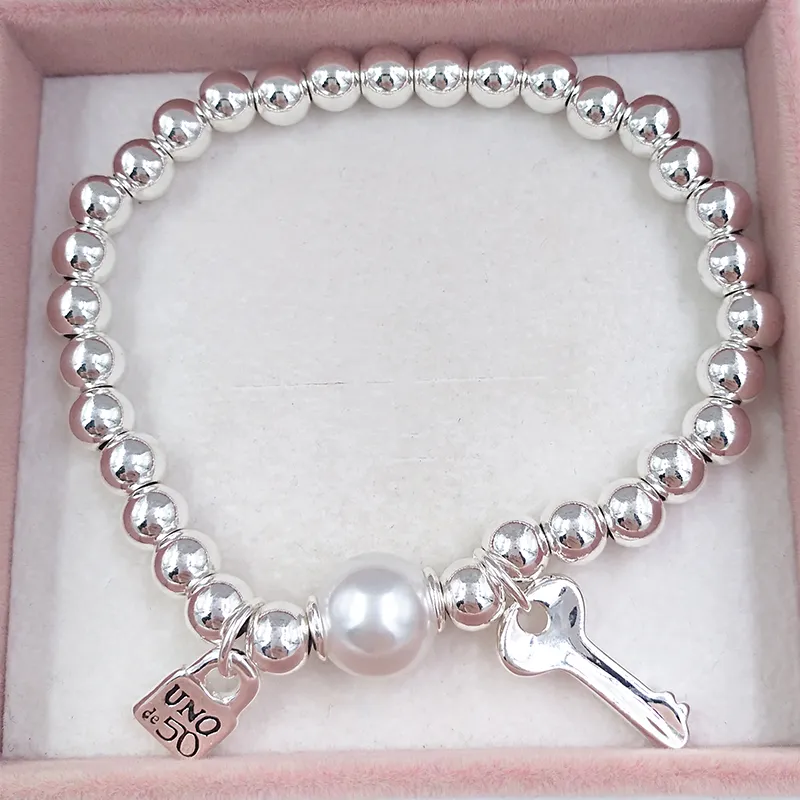 Breloques DIY mauvais œil fournitures de fabrication de bijoux UNO de 50 KEY Bracelet en argent sterling pour femmes bracelets chaîne de cheville ensembles de perles anniversaire_voghion.com