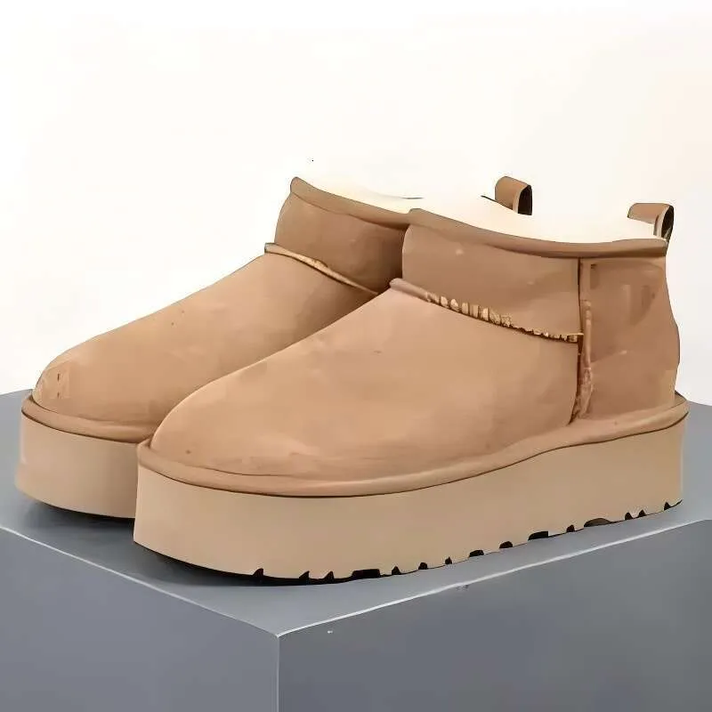  Women Boot  Snow Winter Sheepskin Boots Fashion Ladies Platform Fur Slipper Classic Ultra_voghion.com