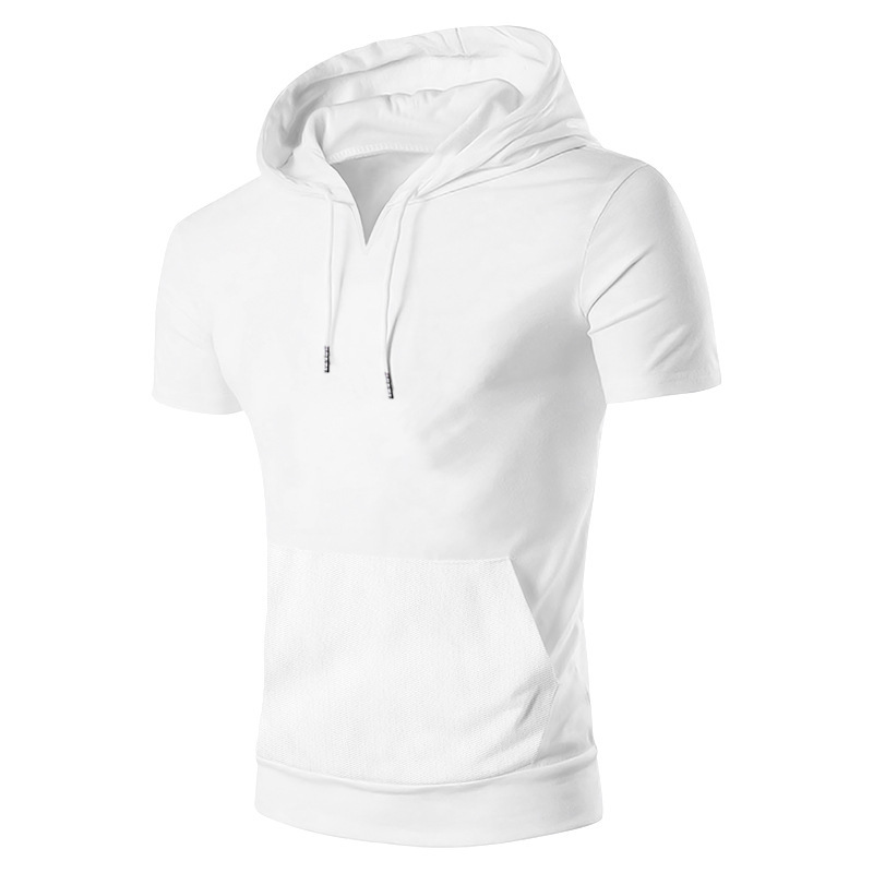 Unbeatable Quality 2024 Summer New Men's Short Sleeved T-shirt Hoodie Casual Solid Color Fit Top For Men_voghion.com