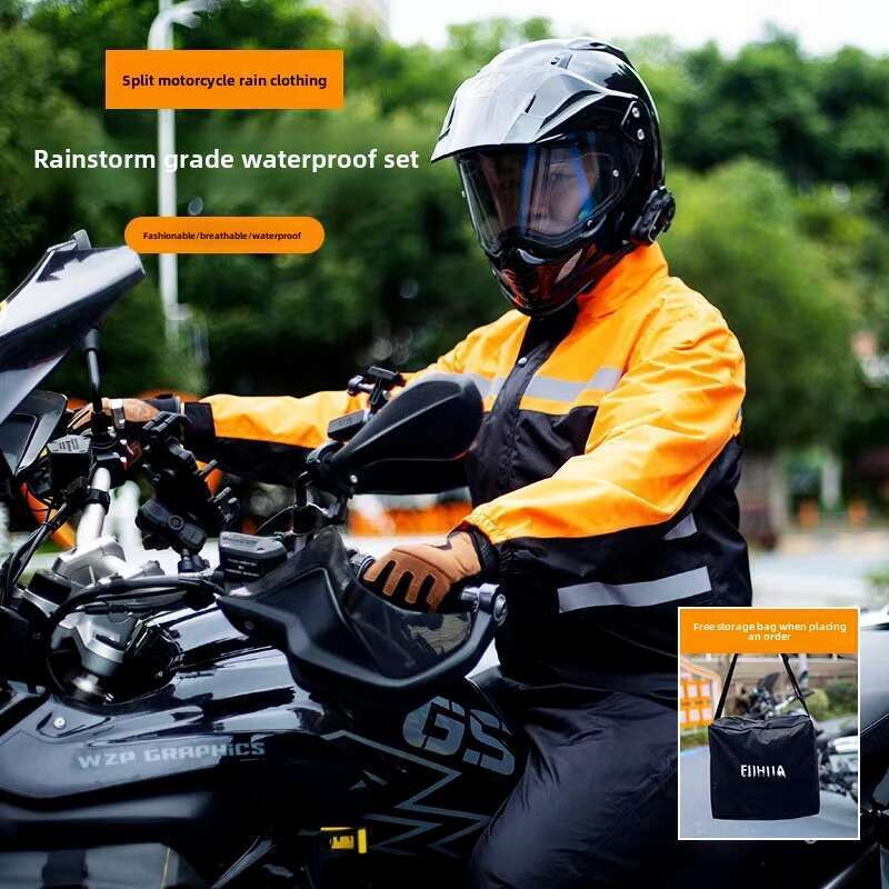 Yağmurluk Aincoat Ain Pantolon Takım Bölünmüş Erkek Tam Vücut Ainstom Poof Motosiklet Rüzgar Geçirmez Su Geçirmez Kemer Ayakkabı_voghion.com