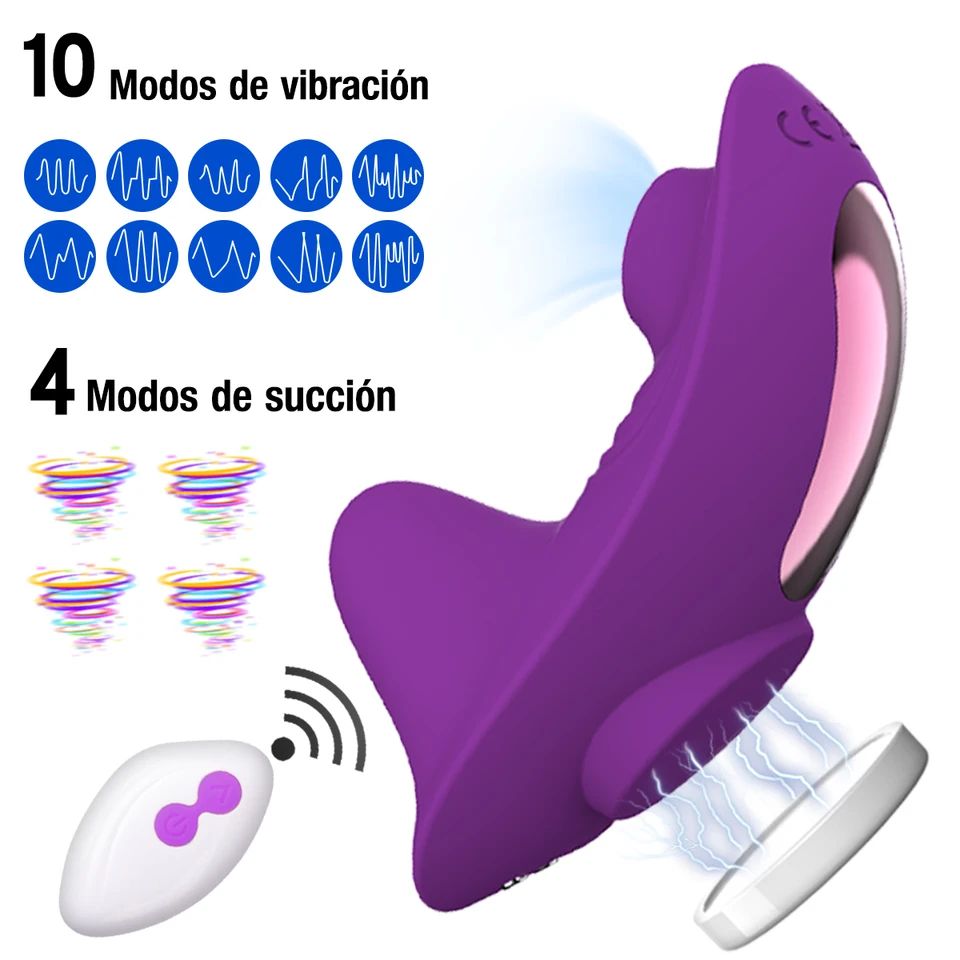2 In 1 Wearable Clitoris Sucker Vibrator Panties Stimulator_voghion.com
