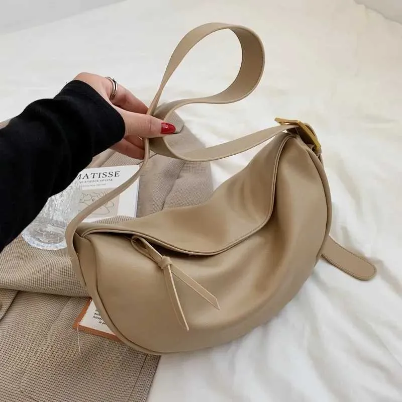 Crossbody fir Fraen Handtaschen mat grousser Kapazitéit Solid Soft Schëllertaschen Weiblech Casual Rees Hobos Bag Vintage Sac_voghion.com
