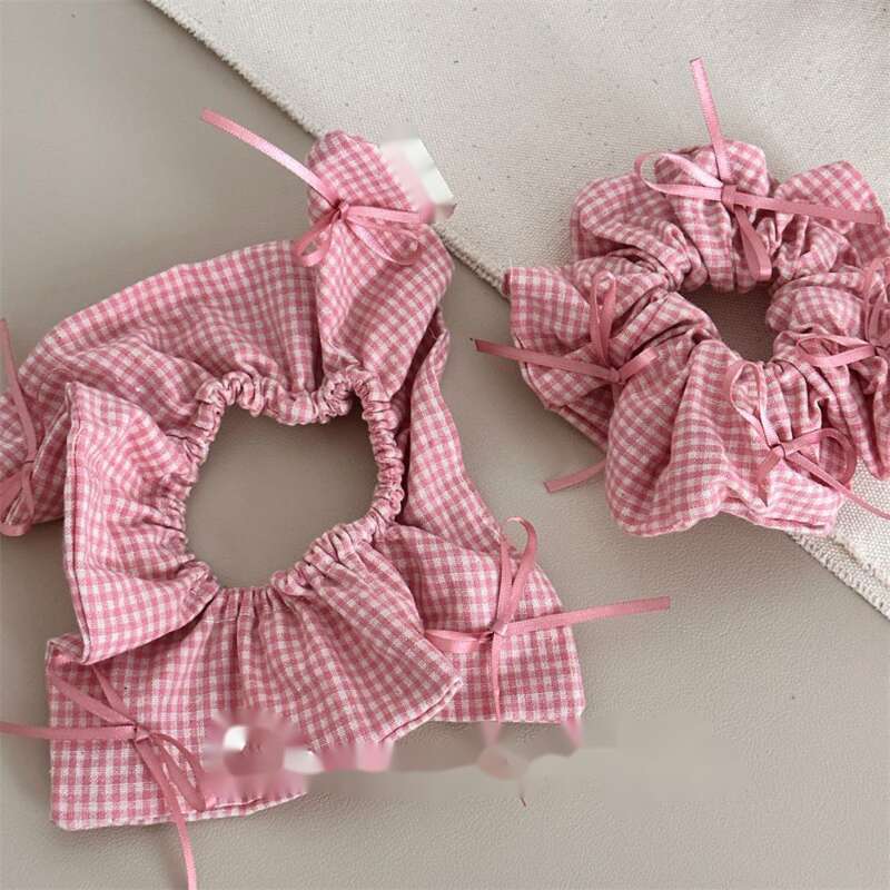 Ballet Style Bow, Large Intestine Headband, New Niche Design, Plaid Girl Sweet Headband Hair Accessory_voghion.com