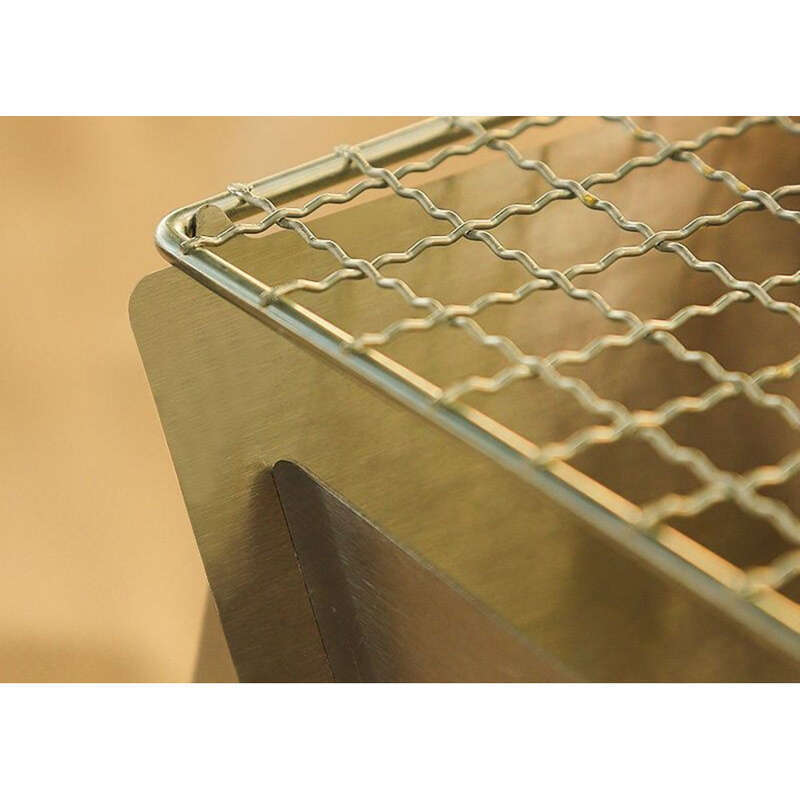 Outdoor Card Folding Stainless Steel Barbecue Stove Firewood Camping Supplies Portable_voghion.com