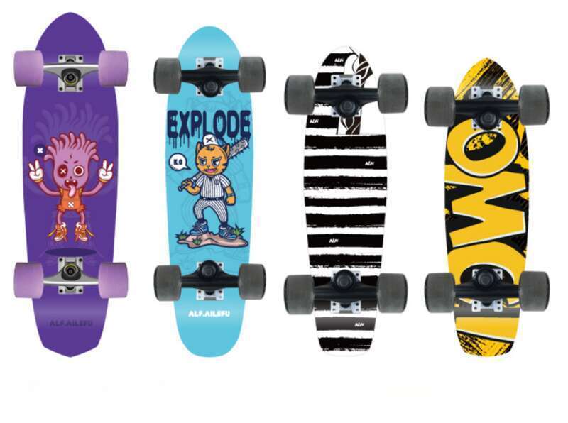 Street Brushing Big Small Fish Male And Female Skateboarding Children Commuting Adult Professional Board Four-wheel_voghion.com