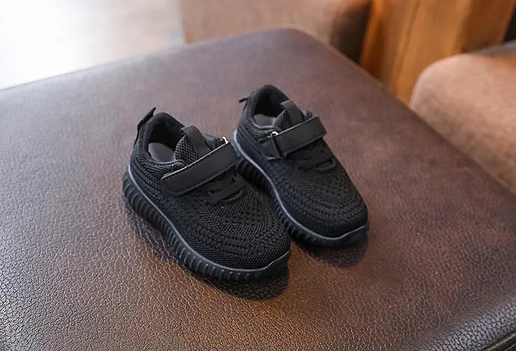 Scarpe da tennis per bambini piccoli, da infilare, per ragazze e ragazzi, sportive, da corsa, in rete con suola morbida, per bambini, rosa, nero, bianco_voghion.com