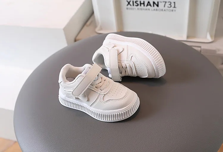 Children's Thin Bottom Plate Spring And Fall New Boys Velcro Low-top Girls White Tide Children's Shoes Sizes US6C-US13C_voghion.com