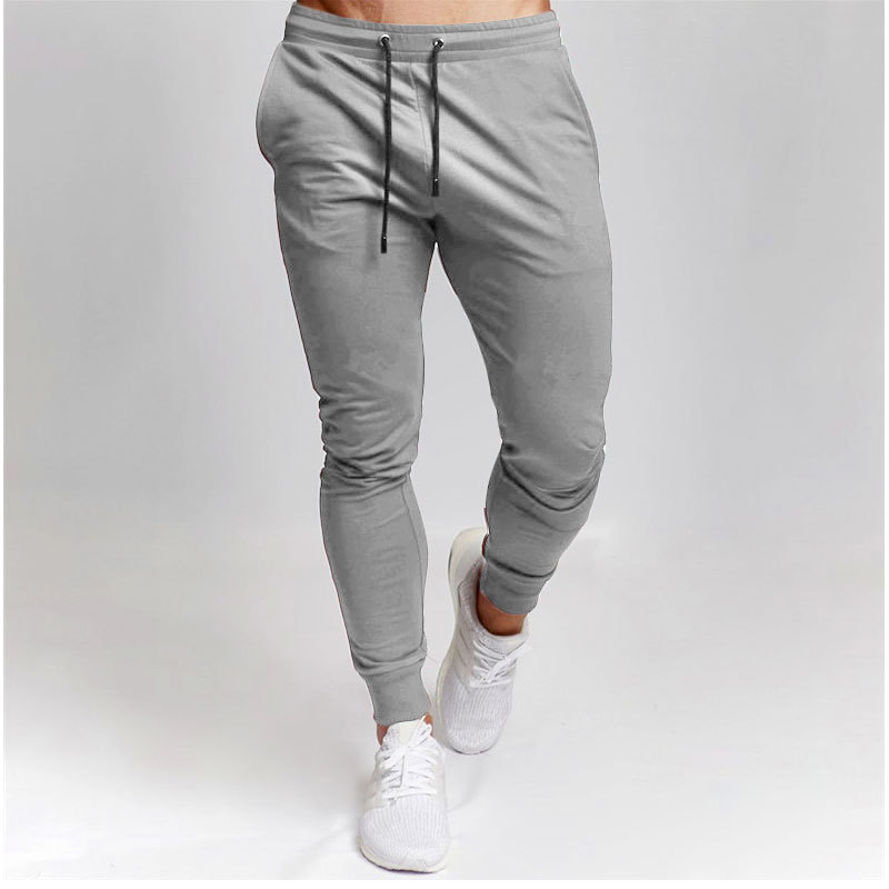Men's Clothing Men's Sports Trousers Casual Pants Men's Solid Color Versatile Running Training Fitness Sweatpants_voghion.com