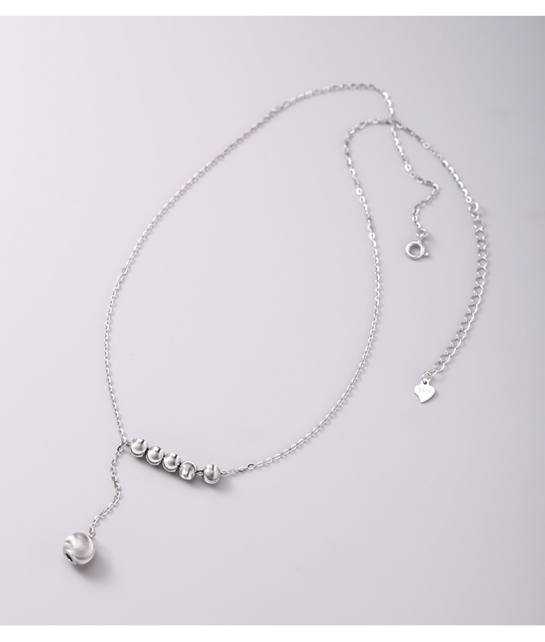 collana con perline rotonde a forma di occhio di gatto in argento sterling, donna, design di nicchia coreano, luce, lusso, moda, maglione a catena_voghion.com