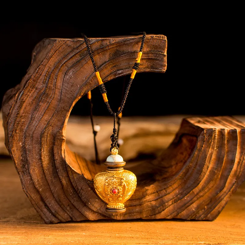 Anhänger Halskette Koffer Tibetanesch Stil Breet Fläschekruik Halskette Héichqualitativ Bijouen Acceorie Deigner Charm_voghion.com