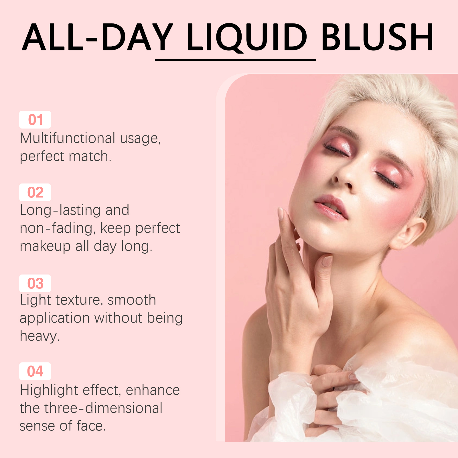 Zephoco Flüssiges Rouge Highlighter Und Feuchtigkeitsspendender Lippenstift_voghion.com