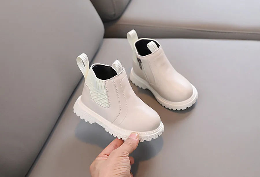 Fashion Kids PU Leather New Winter Children's Shoes Kidsnest Boys Girls Anti Slip Foot Warmer Toddler Snow Boots Size US_voghion.com