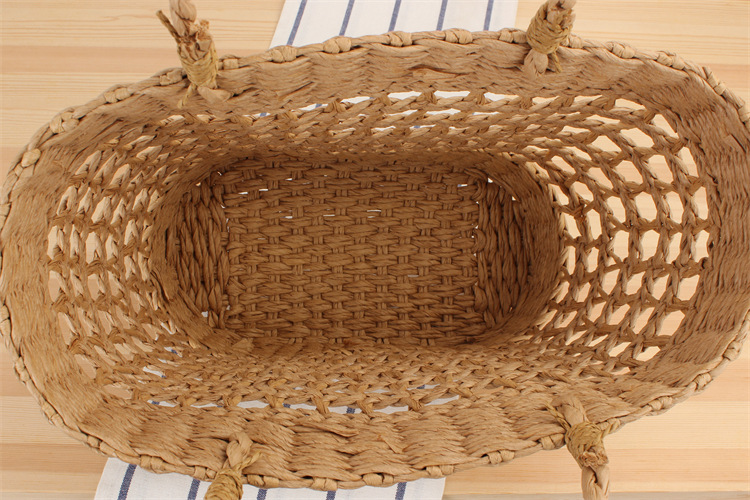 Borsa scavata a mano in paglia, borsa a tracolla per le vacanze, borsa da donna casual da spiaggia Mori_voghion.com