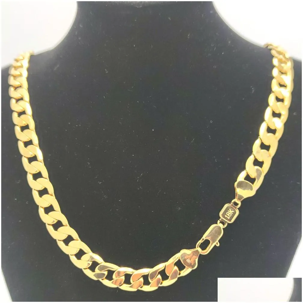 Collana a catena cubana curb per uomo e donna in oro_voghion.com