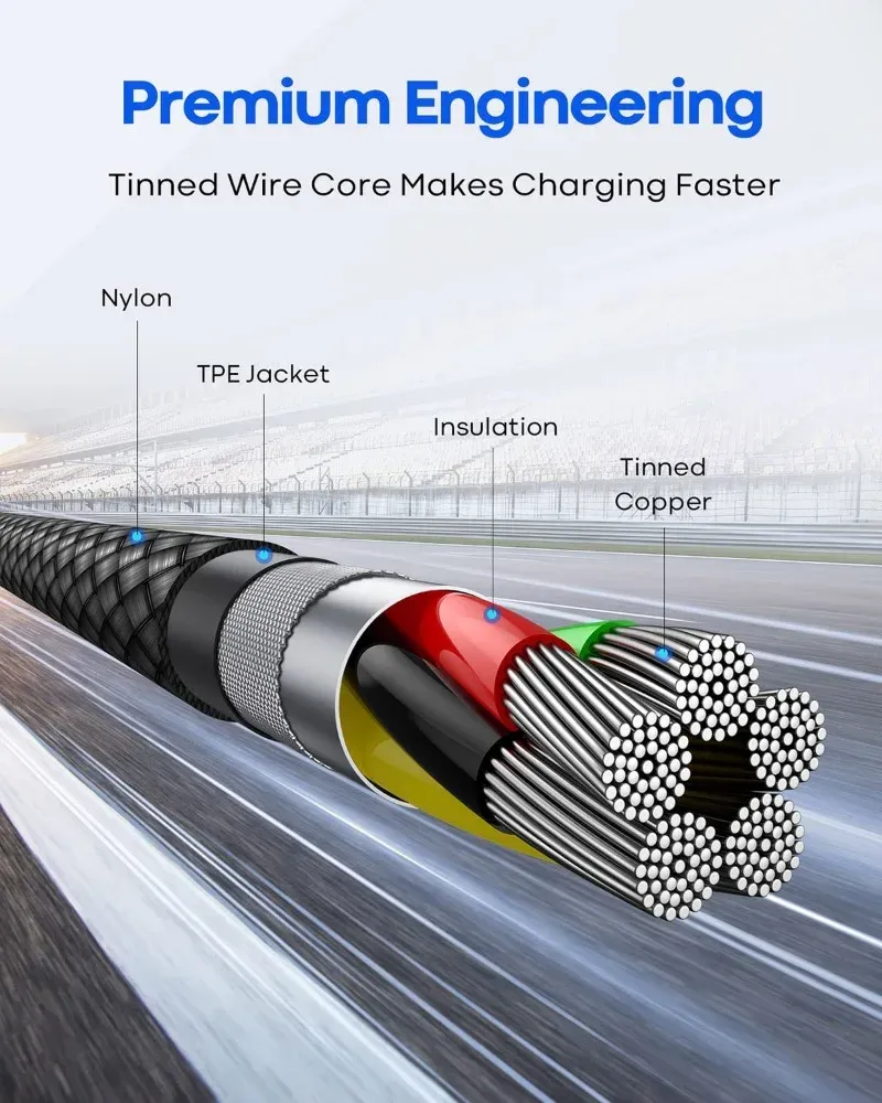 Câble de charge Super vers Type-C extra long de 3, 5, 8, 10 m, cordon de chargeur extensible pour téléphone portable Xiaomi Samsung Type-C_voghion.com