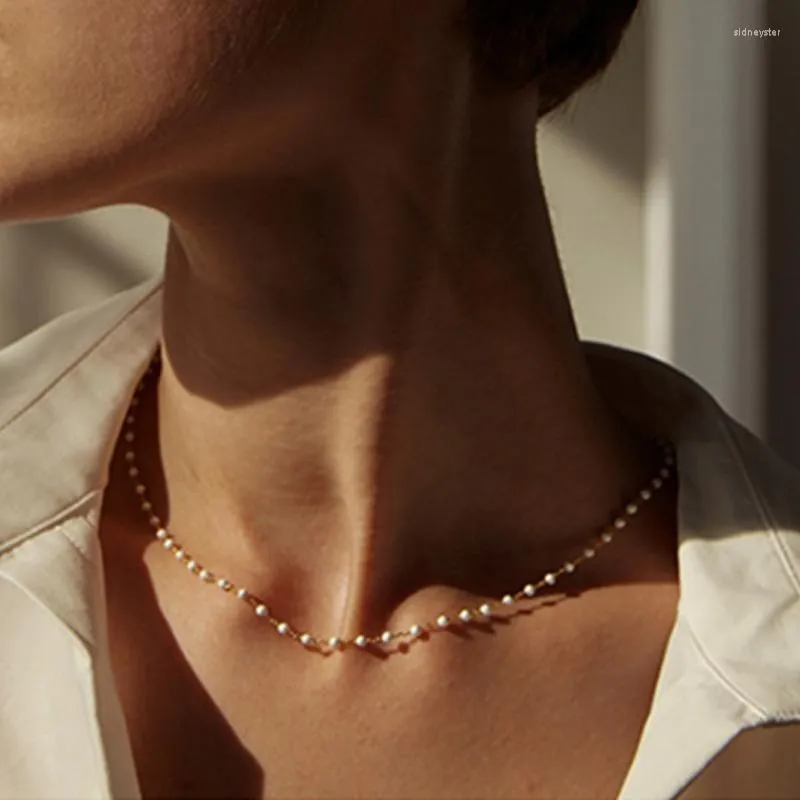 Anhänger Halsketten Einfache Perlenkette Choker Halskette Kristallblatt Quaste Für Frauen Mode Sex Schmuck Prom_voghion.com
