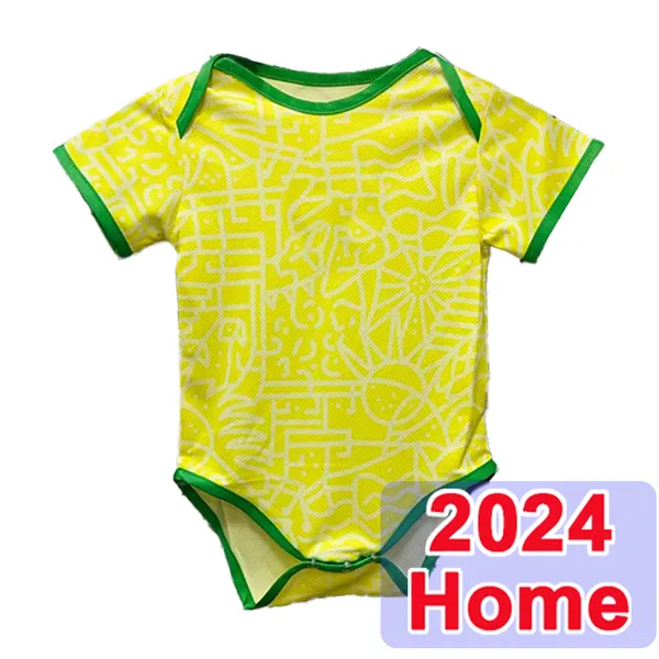 2024 BrAZiL Baby Clothes Soccer Jerseys National Team VINI JR RICHARLISON DANILO BREMER L.PAQUETA Home Away Football_voghion.com