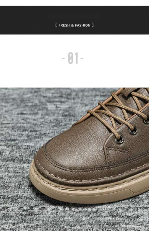 Tavaszi új, lélegző, vízálló és csúszásgátló, alkalmi, fekete bőr munkavédelmi cipő férfiaknak_voghion.com