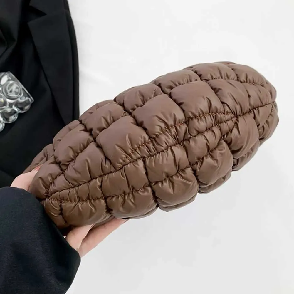 Borsa a tracolla morbida da donna, versatile, leggera, con pieghe a nuvola, trapuntata, borsa a mano, autunno inverno C241106_voghion.com