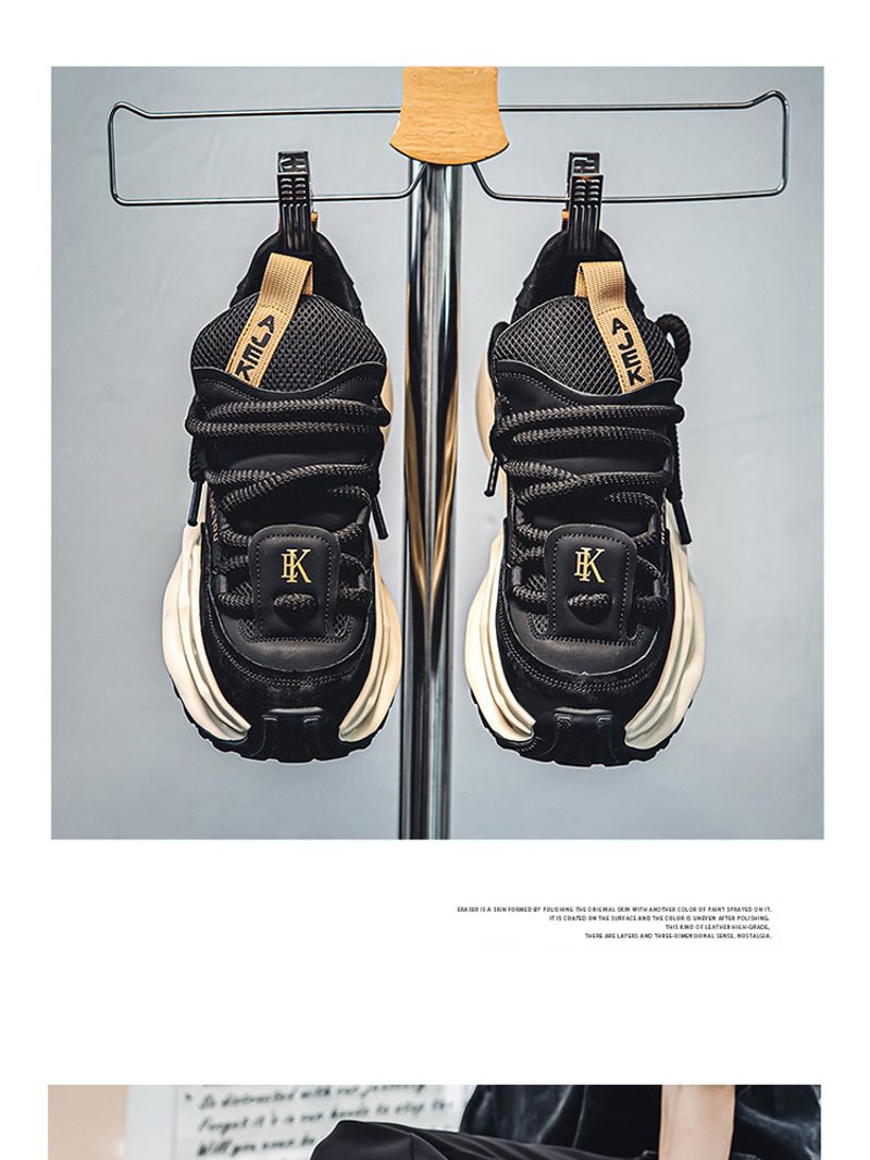 Chunky Sneakers Men Thick Sole Platform Casual Walking Shoes_voghion.com