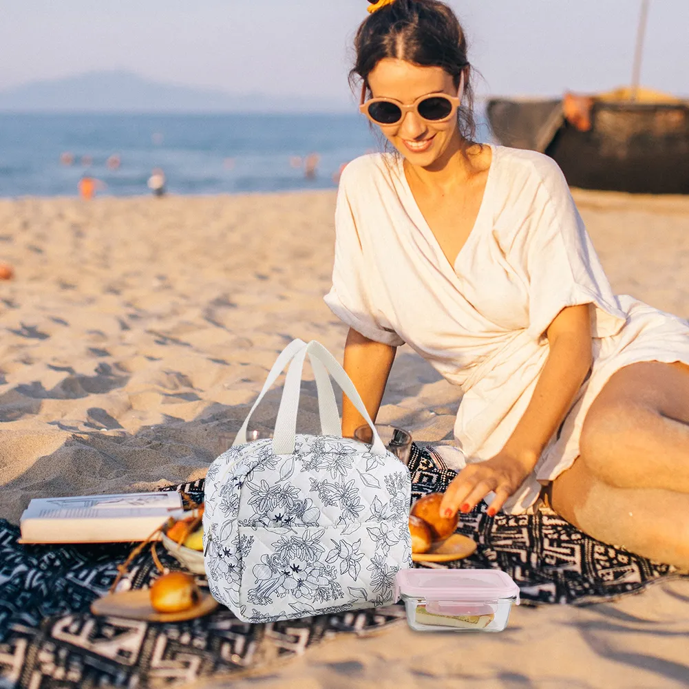 Insulated Lunchbox Storage With Aluminum Foil Quilted Thermal Lunch Box Bag Multi-Function For Work Office School_voghion.com