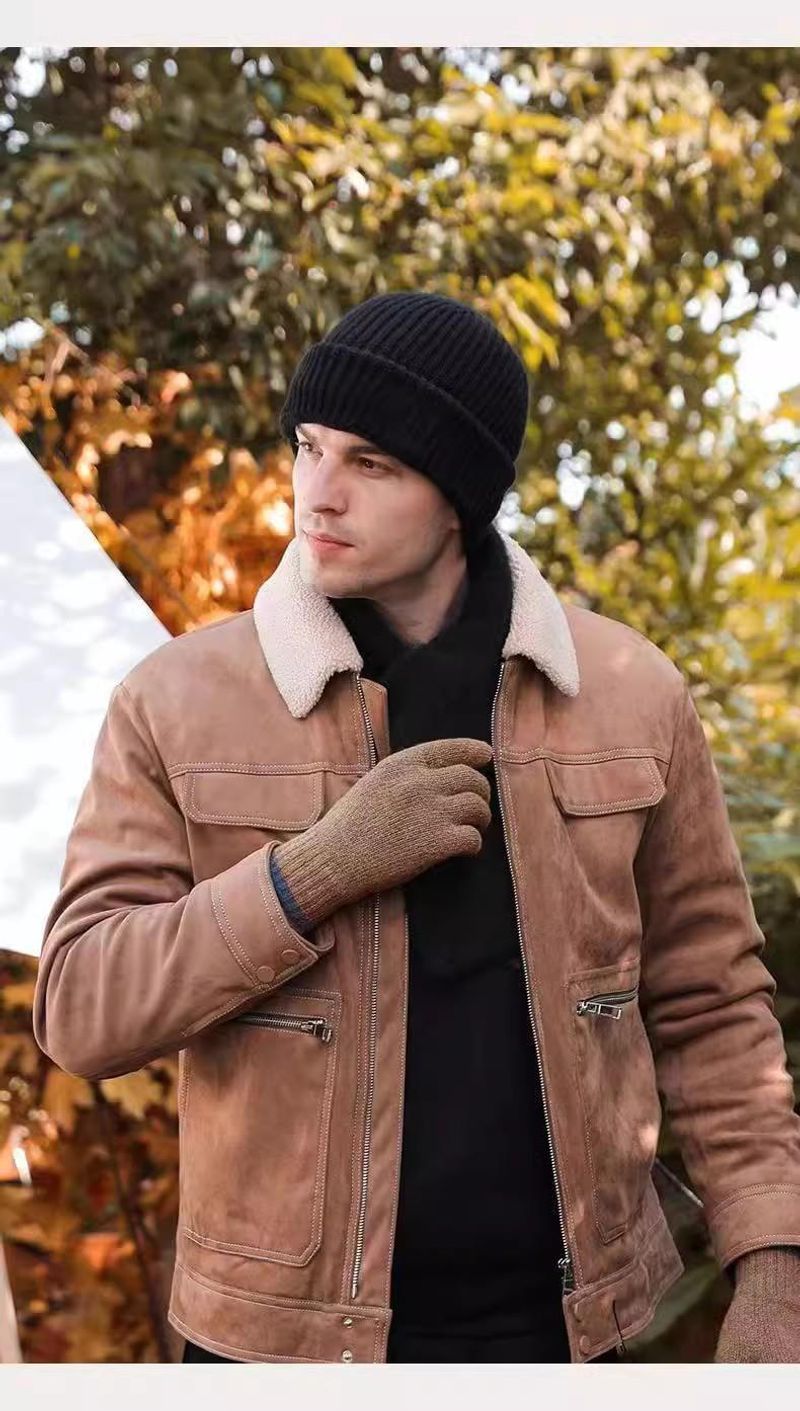 Balaklafa Autumn And Winter Knitted Cold Hat Headset Riding Windproof Face Mask Men's_voghion.com