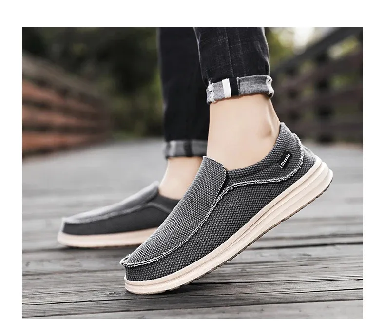 Chaussures décontractées pour homme, printemps-été, en toile respirante et confortable, semelle souple vulcanisée, idéales pour la marche, la conduite et les activités de plein air (réf. 241205)._voghion.com