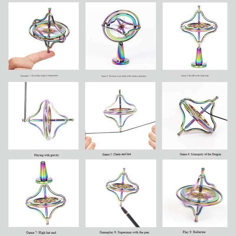 Metall Gyroskop Anti Schwerkraft Schwarz Technologie Wissenschaft Und Bildung Erwachsene Dekompression_voghion.com