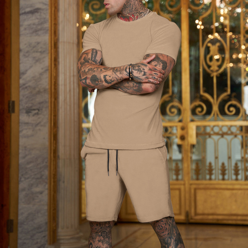 ​​Men's Summer Sportswear Set - Breathable Quick-Dry Short Sleeve T-Shirt & Shorts For Gym, Running, Casual Wear (Multiple Colors & Sizes)​​_voghion.com