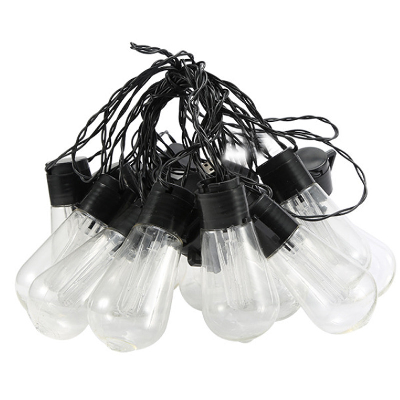 LED päikesepatarei valgustid IP65 veekindlad õues kasutatavad jõulukaunistused pirn Retro pühade vanik aiamööbel haldjalamp_voghion.com