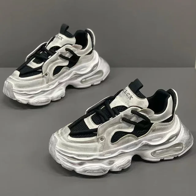 Designer-Schuhe mit hohem Plateau für Herren, bequeme, atmungsaktive Sport-Laufschuhe, Original-Sneakers für Herren in Rot, Atillas De Hombre_voghion.com
